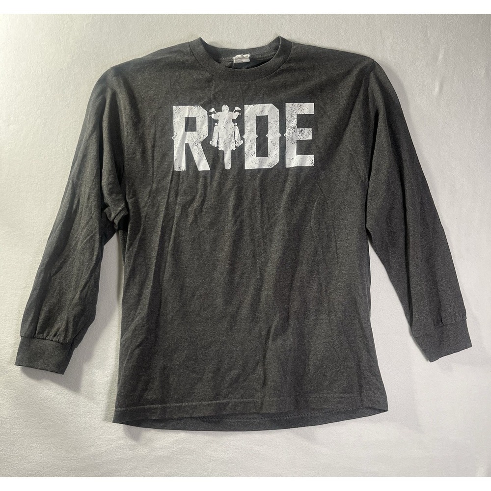 VTG Ride Biker Long Sleeve T-Shirt L Motorcycle Alstyle AAA Y2K